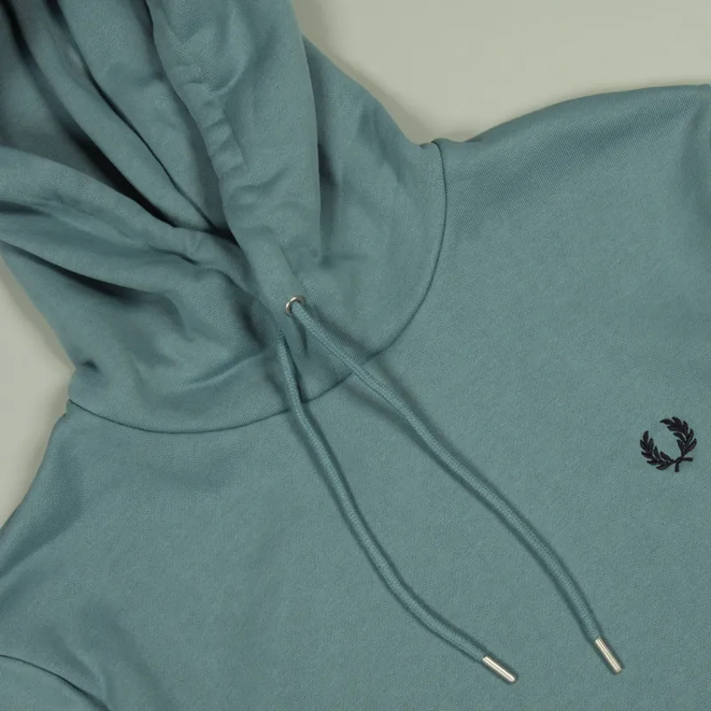 Fred Perry Tipped Hooded Sweatshirt - Ash Blue-1